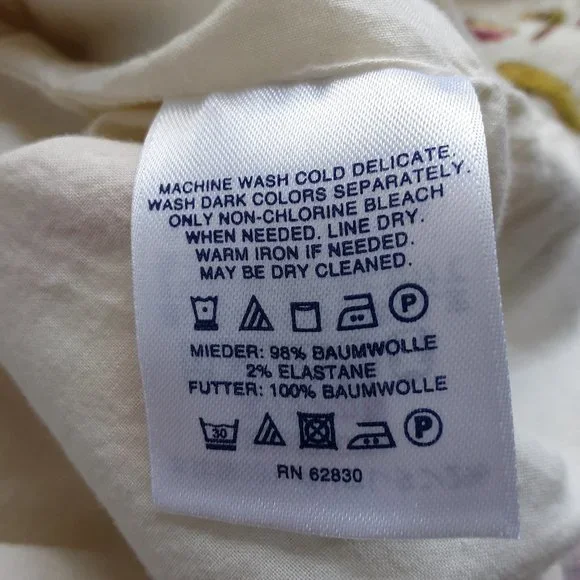 Lands' End Summer Floral Botanical Plus Size Lined Pockets Midi Dress - Picture 7 of 16